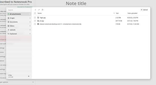 New attachment manager